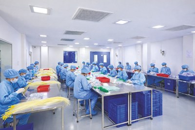 Assembly hall at the Mediplus plant in Ahmedabad