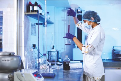 Quality control laboratory at the Mediplus plant